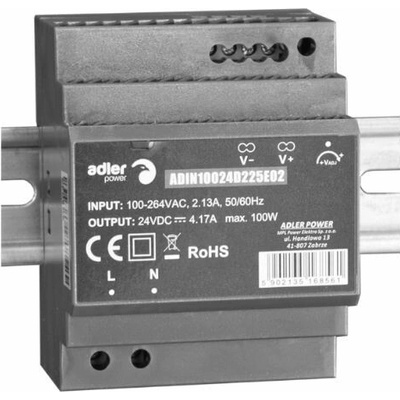 ADLER ADIN Priemyselný zdroj na DIN 12 / 24 V - 24V, 100W