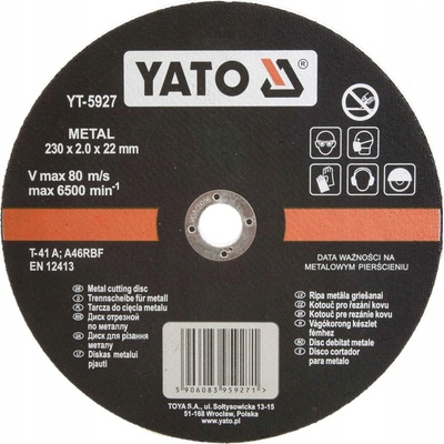 Yato Kotúč na kov 230 × 22 × 2,0 mm 5906083959271