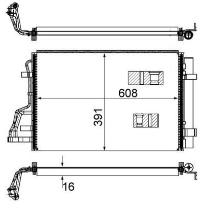 Kondenzátor, klimatizace MAHLE AC 697 000S (AC697000S)