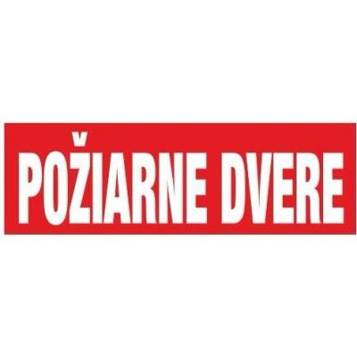 F-dvere Požiarne dvere samolepka 150x50 mm