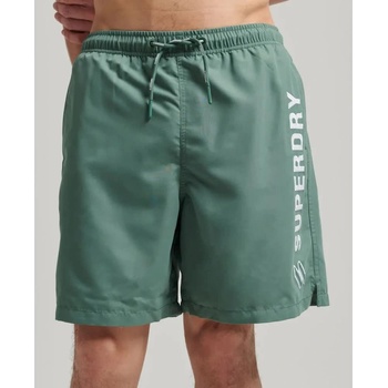 Superdry Бански гащета Superdry Code Applque 19Inch swimming shorts - Green (Forest Night Green)