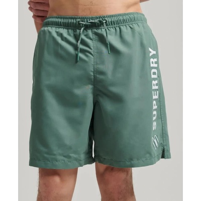 Superdry Бански гащета Superdry Code Applque 19Inch swimming shorts - Green (Forest Night Green)