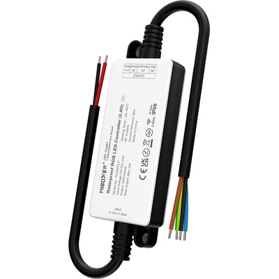 KPLED, Voděodolný IP66 RGB LED přijímač, RF2.4GHz, 12-24V, max.12A, FUT037S-P, Mi-Light