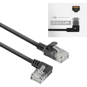 ACT cat6a u-utp пач кабел 1 м, черен (dc1901)