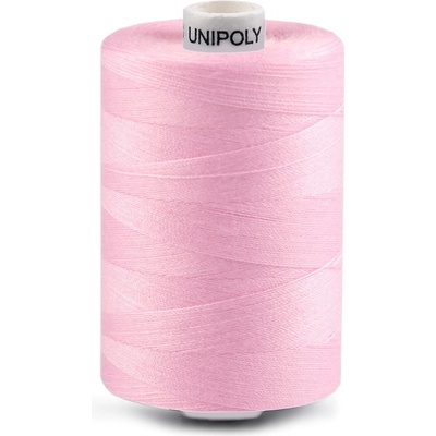 Polyesterové nitě Unipoly návin 1000 m, střední, 330 růžová sv.