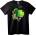 NOONEBRAND Тениска Зелен череп - 2XL, Black