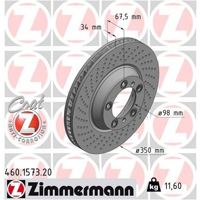 Brzdový kotúč ZIMMERMANN 460.1573.20 (460157320)