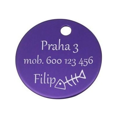Šperky4U Hliníková psí známka kulatá 30 mm PZ013 VI