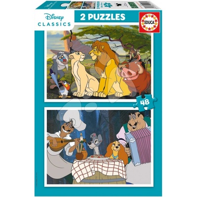 EDUCA Disney Zvířata 2x48 dielov