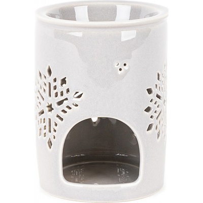 Porcelánová arómalampa Snow flower béžová, 8,5 x 12 cm