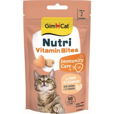 GimCat Nutri Vitamin Bites s kuracím 40 g
