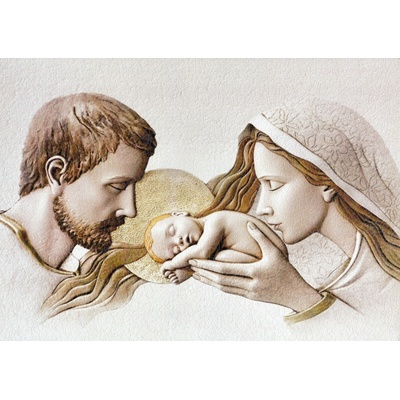 Obraz na dreve: Svätá rodina - relief (30x20)