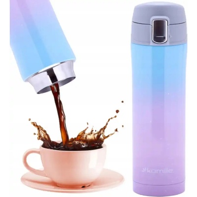 Kamille Termohrnek nerezová ocel růžová modrá 450 ml