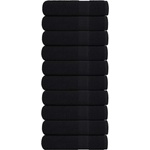 vidaXL Кърпи за душ FROGN 10 бр. Черни 70x140 см 360 г/м2 (136955)