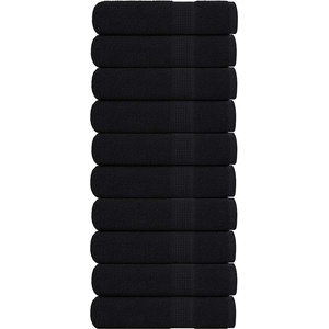 vidaXL Кърпи за душ FROGN 10 бр. Черни 70x140 см 360 г/м2 (136955)