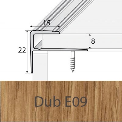 Profil Team Schodová hrana dub E09 8mm 2,7 m – Zbozi.Blesk.cz