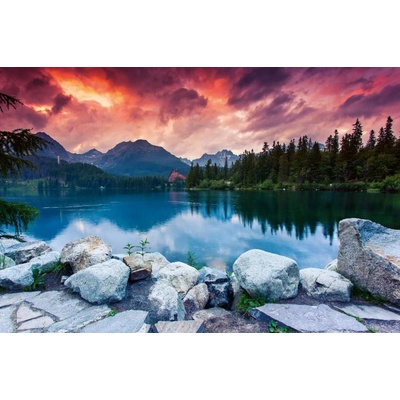 Dimex MS-5-3079 Vliesová fototapeta Jezero ve Vysokých Tatrách rozměry 375 x 250 cm