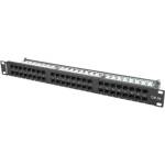 Lanberg Пач панел, Lanberg patch panel 48 port 1U CAT. 5E, black (PPU5-1048-B) - xtreme