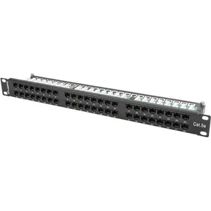 Lanberg Пач панел, Lanberg patch panel 48 port 1U CAT. 5E, black (PPU5-1048-B) - xtreme