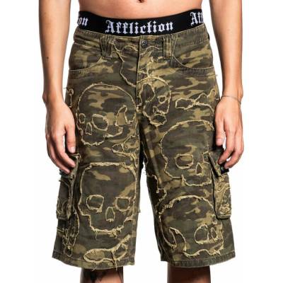 AFFLICTION SKULL CAMO zelené 110XW114X-GRCA