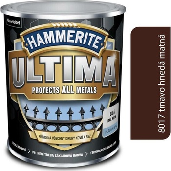 HAMMERITE ULTIMA 3v1 Tmavo hnedá RAL8017 matná,0,75L