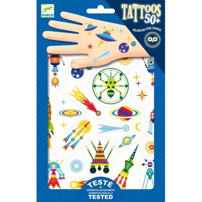 Djeco Tetovanie svietiace Vesmír