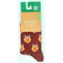 VNS Organic kids Owl burgundy Organic socks