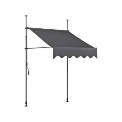 Pleasure Markýza 509166, s upínacími svorkami, šedá, 200 x 120 cm Garden