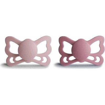 Frigg Butterfly anatomické silikon cumlíky Blush/Cedar 1×2 ks