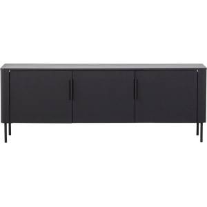 WOOOD Матово черна маса за телевизор от масивен бор 154x56x44 cm Gunnar - WOOOD (377593-MZ)