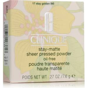 Clinique Stay-Matte Sheer Pressed Powder 7, 6 g нюанс 17 Stay Golden