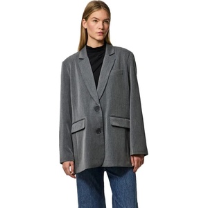 PIECES Сако Pieces Kamil Loose Fit blazer - Grey (Dark Grey Melange)
