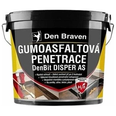 Den Braven Den Braven - Gumoasfaltová penetrácia DenBit DISPER AS, vedro, 5 kg, čierna