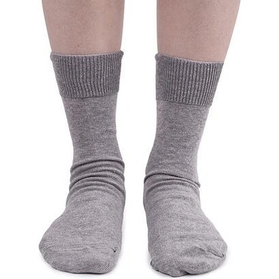 Vlnka bavlnené ponožky s voľným lemom svetlo sivé