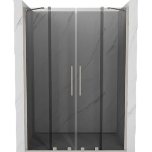Mexen Velar Duo плъзгащи душ кабини 160 см, графит, четкан никел - 871-160-000-42-97 (871-160-000-42-97)