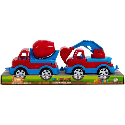 Детски комплект - багер и бетоновоз