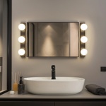 Brilagi - Комплект 2x LED стенен осветител за баня HOLLYWOOD 3xLED/3W/230V 39 cm IP44 черен (BG3879A)
