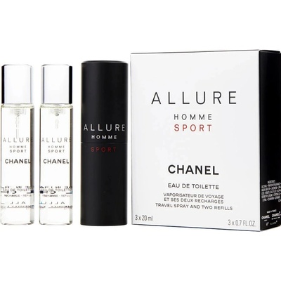 Chanel Allure Homme Sport s rozprašovačom toaletná voda pánska 3 x 20 ml