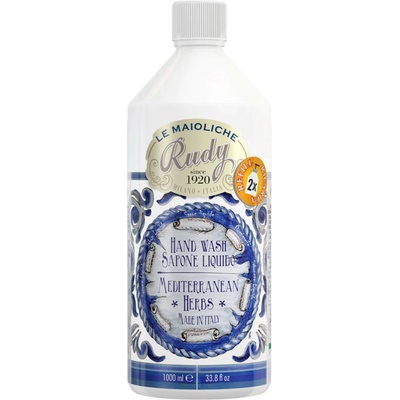 Rudy mýdlo na ruce náplň Meditettanean Herbs 1000 ml