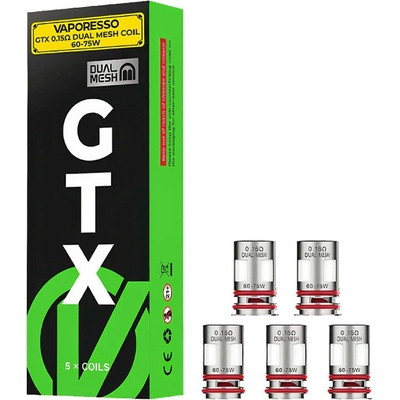 Vaporesso GTX V2 DUAL MESH žhaviaca hlava 0,15 ohm 5 ks