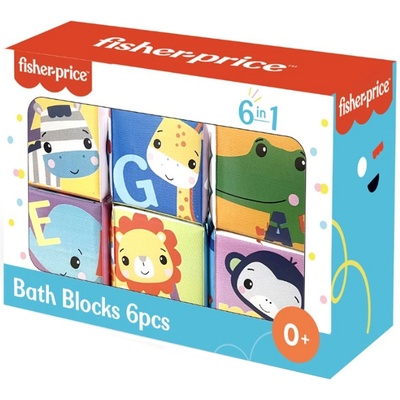 Mattel Бебешки игрален комплект Fisher Price - Кубчета за баня, 6 броя (F2208)