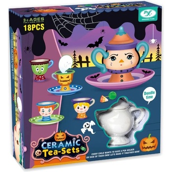 Raya Toys Комплект за оцветяване Raya Toys - Сервиз за чай с лица (506122090)