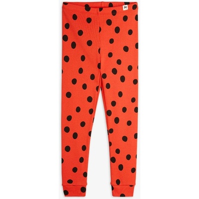 Mini Rodini Legíny s puntíky Ladybugs červené