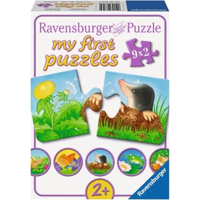 Ravensburger - Puzzle 9x2 My First Puzzles: Animals in the garden - 1 - 39 piese