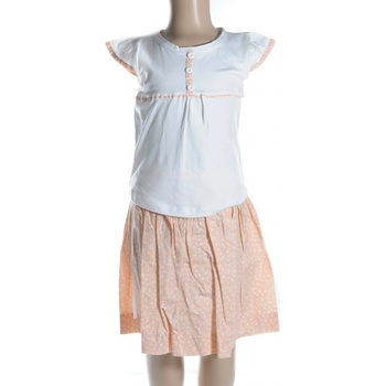 Komplet detský tričko+sukňa svetlooranžová