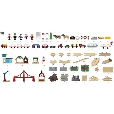 BRIO Луксозният комплект релси и влакчета (33766)