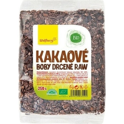 Wolfberry Kakaové boby drcené raw BIO 250 g