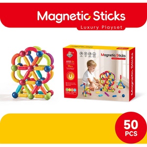Armtoys ДЕТСКИ МАГНИТЕН КОНСТРУКТОР ПРЪЧКИ 50 ЧАСТИ
