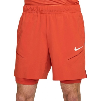 Nike Court Dri-Fit Slam RG 2-in1 shorts rust factor/white