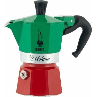 Kávovar Bialetti 5650 La Mokina Italia, zeleno-červený